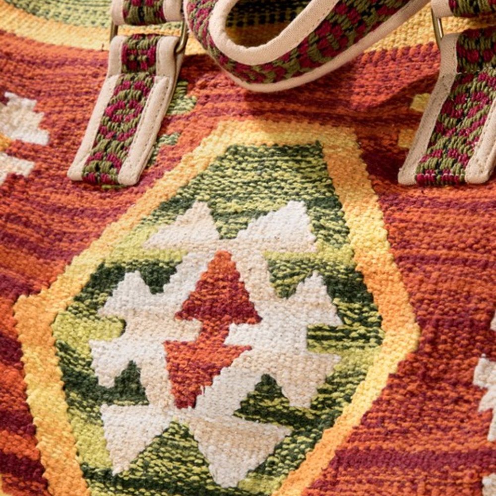 Aztec Tribal Western Large Travel Tote Bag Duffel - Picture 7 of 9